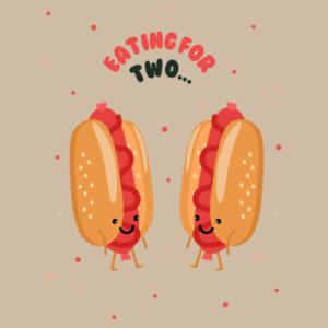 Eating for Two - AS Colour Womens Maple Curve Tee Design