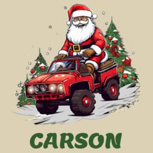 Santa Riding Jeep - Christmas Eve Bag Design