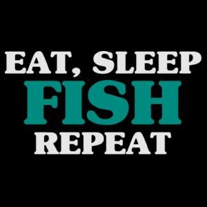 Eat, Sleep, Fish, Repeat - Patch Beanie Design