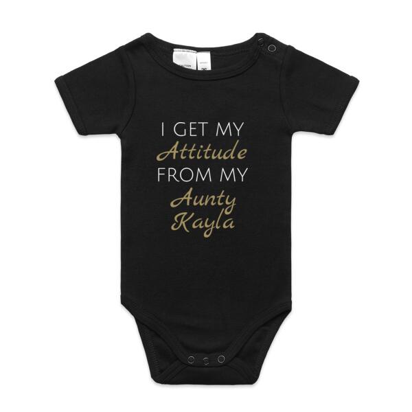 I Get My Attitude From My Aunty Kayla - Mini-Me One-Piece Thumbnail