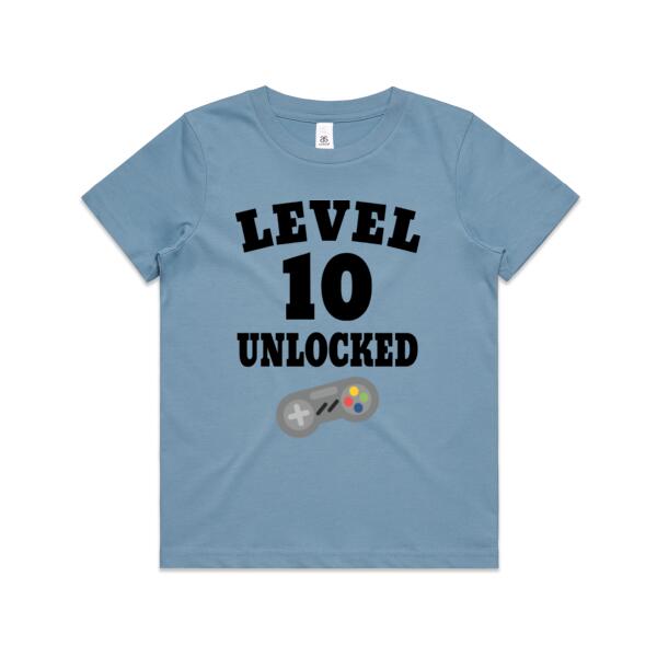 Level 10 Unlocked - Kids Youth T shirt Thumbnail