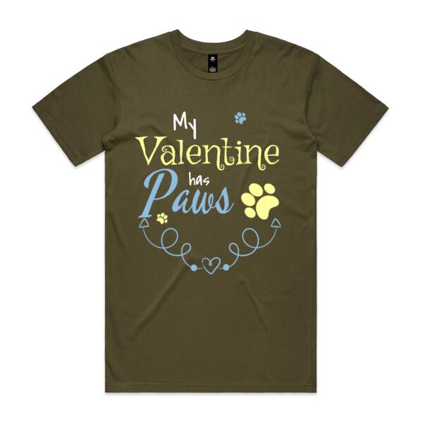 My Valentine Has Paws - Mens Staple T shirt Thumbnail