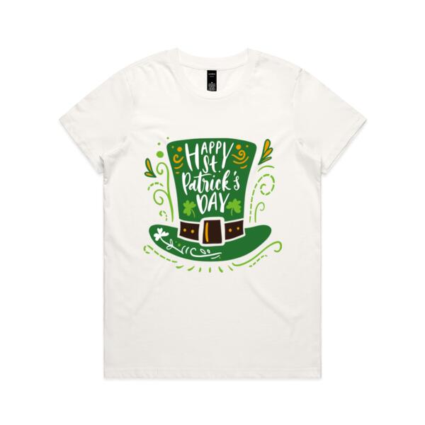 Happy St. Patricks Day - Custom St. Patricks T Shirt - Womens Maple Tee Thumbnail