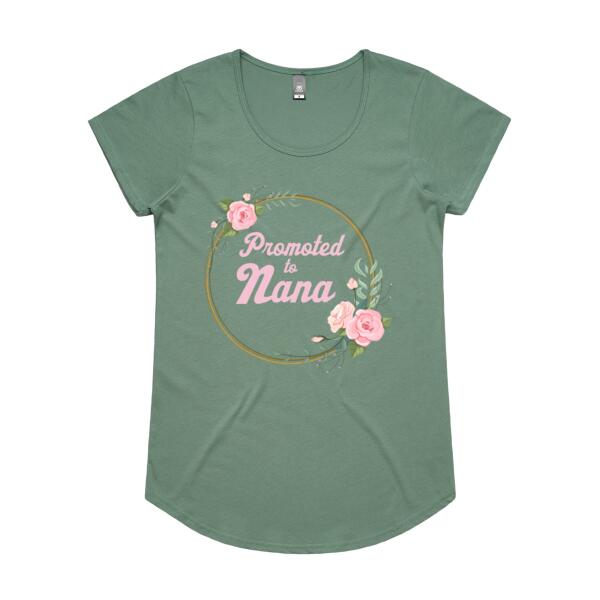 Promoted To Nana - Custom Grandparent T Shirt - Womens Mali Tee Thumbnail