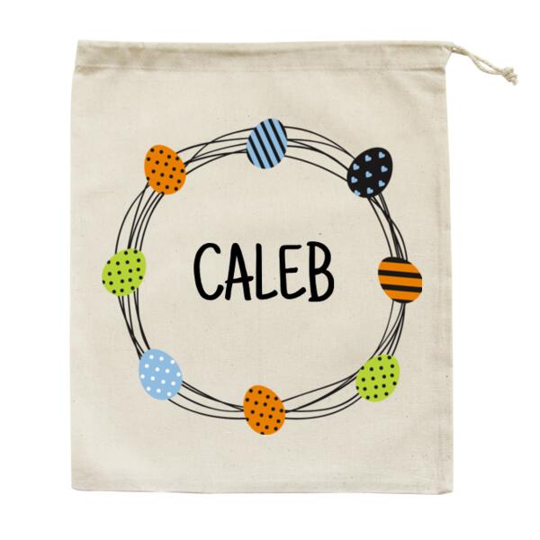 Personalised Easter Egg Bag - Medium Calico Bag 2 2 Thumbnail