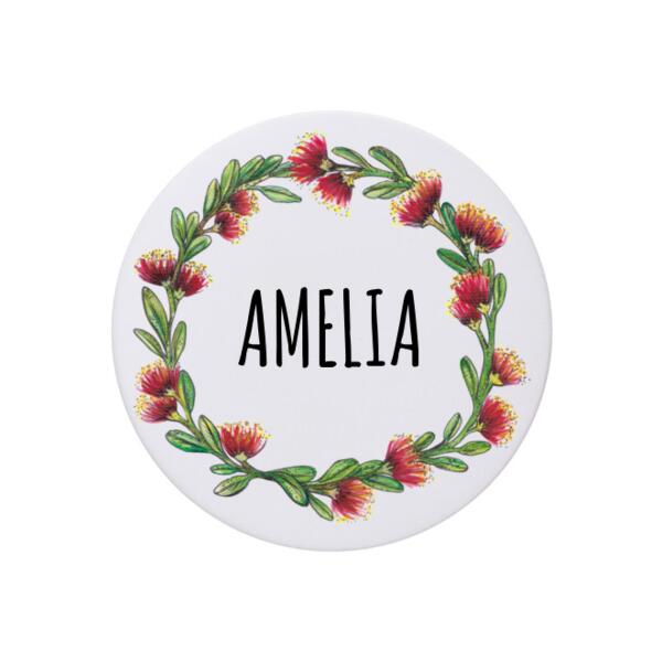 Pohutukawa - Coaster - Round Ceramic Thumbnail