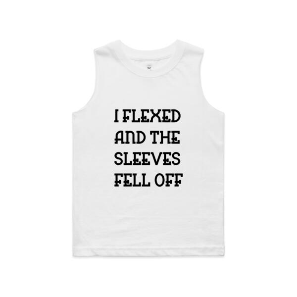 I flexed and the sleeves fell off - Kids Barnard Tank Thumbnail
