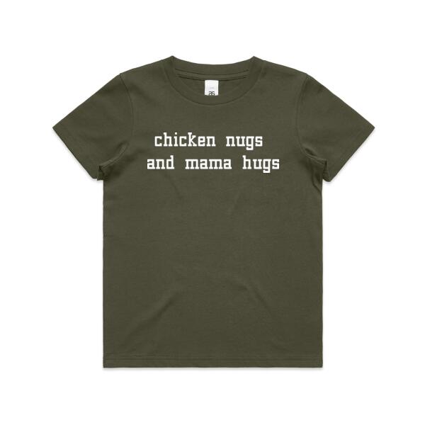 Chicken nugs and mama hugs - Kids Youth T shirt - Kids Youth T shirt Thumbnail