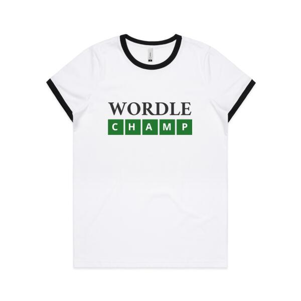 Wordle Champ - Womens Ringer Tee Thumbnail