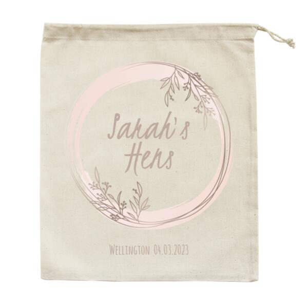 Hens Party - Floral Circle - Medium Calico Bag Thumbnail