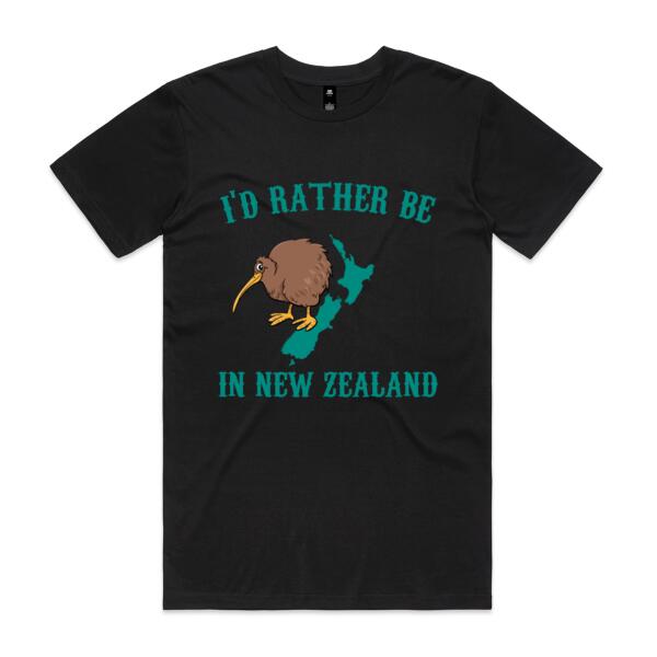 I'd Rather Be In New Zealand - Mens Staple T shirt Thumbnail
