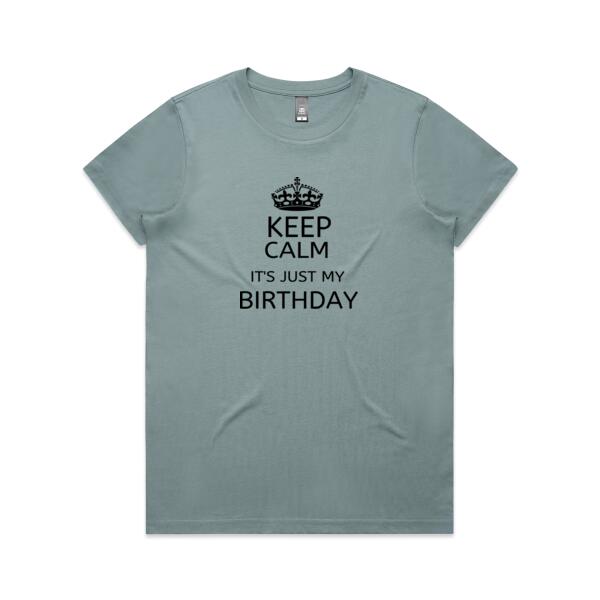 Keep Calm Birthday - AS Colour Womens Maple Tee Thumbnail