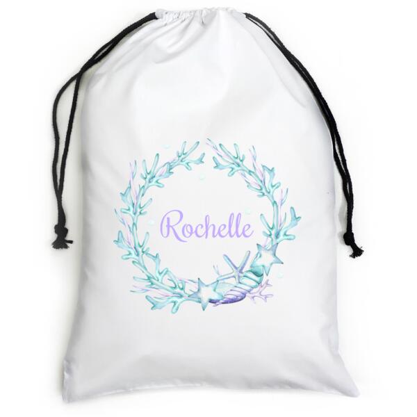 Sea Wreath - Large White Canvas Santa Sack Thumbnail