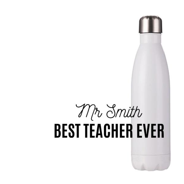 Best Teacher Ever - custom name - Stainless Bottle Thumbnail