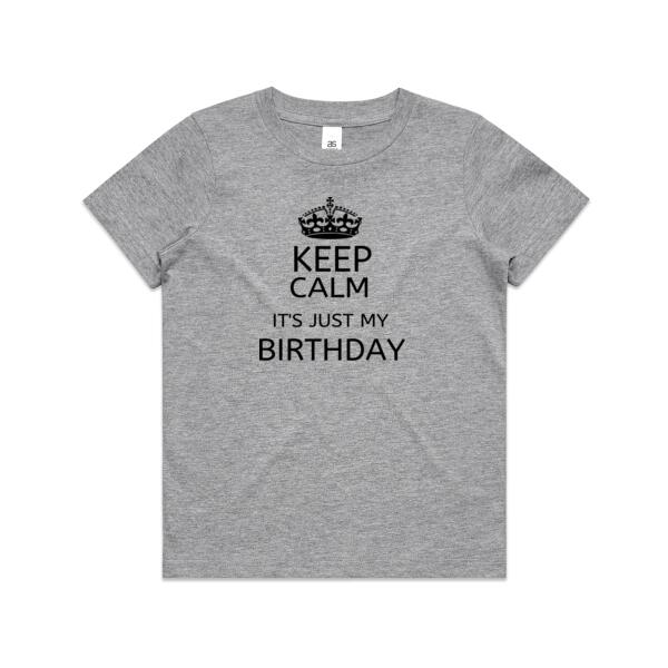 Keep Calm Birthday - AS Colour Kids Youth T shirt Thumbnail