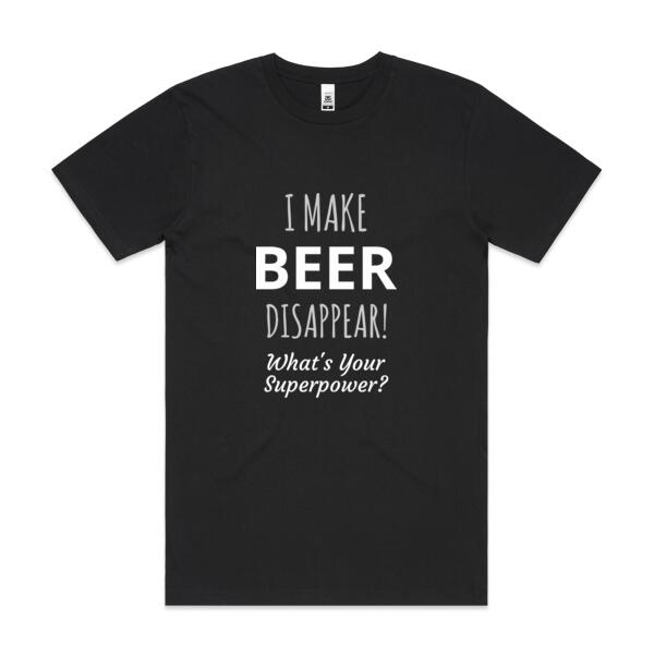 I Make Beer Disappear - Mens Block T shirt Thumbnail