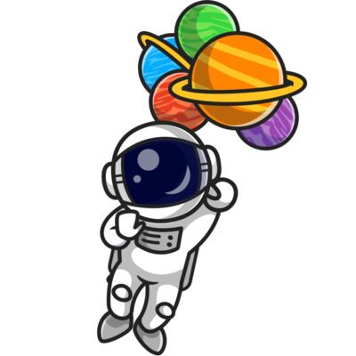 Astronaut with balloons Thumbnail