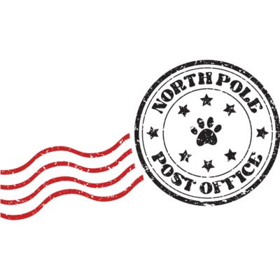 North Pole Post Office black and red Thumbnail