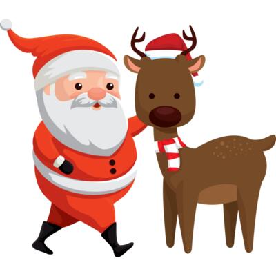 Santa and Reindeer Thumbnail